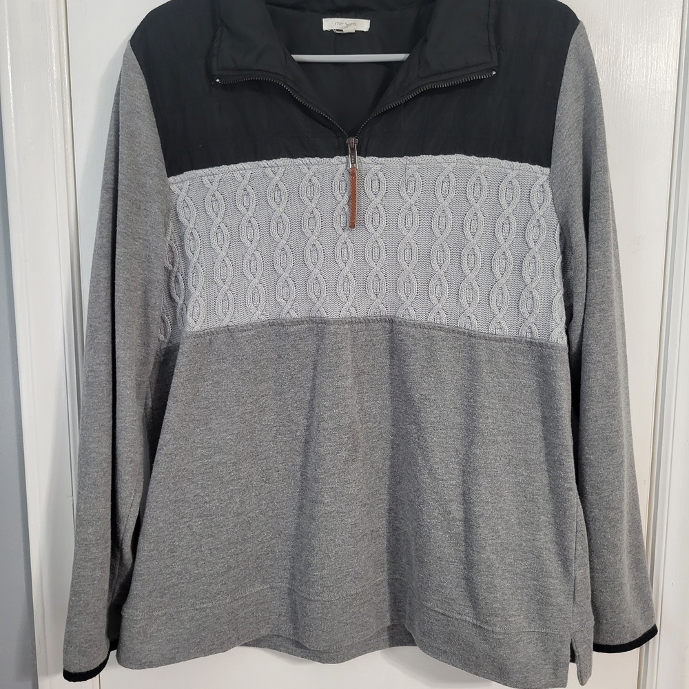 Maurices Black And Gray Pullover